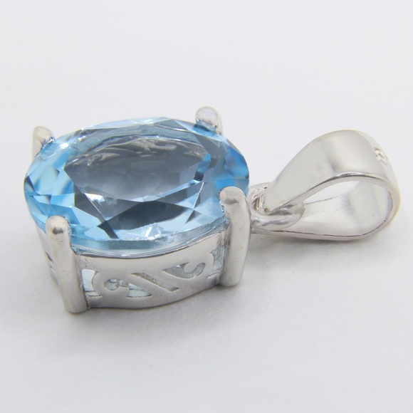 Sterling Silver Genuine Topaz Necklace - Picture 2 of 3